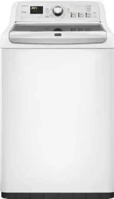 Maytag BRAVOS XL User Manual - Safety & Troubleshooting 1 Maytag BRAVOS XL top-load washer with digital panel and stainless steel tub.