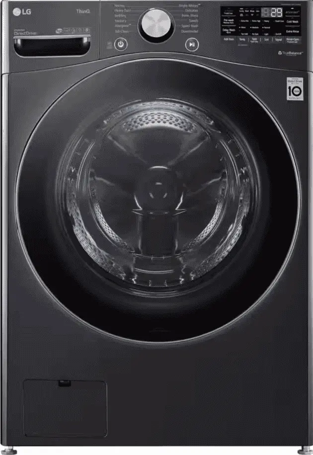 LG WM4000HBA Washing Machine Manual: Maintenance Guide & Wiring Diagram View 2 LG Washer front-load washer with smart controls and black finish.