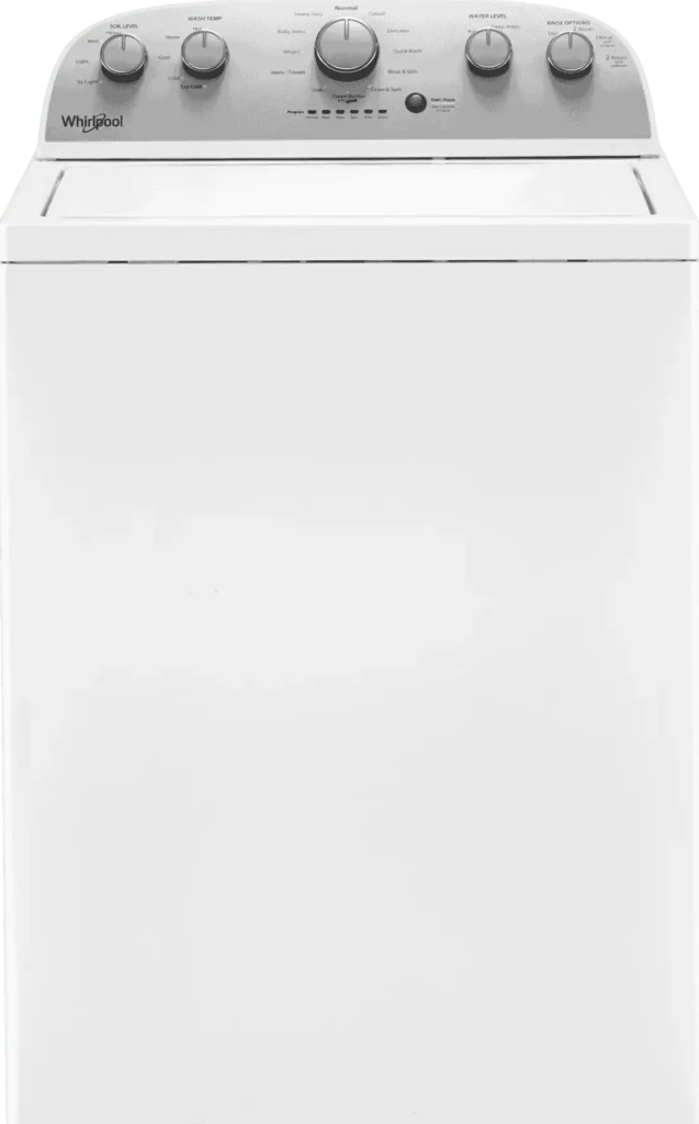 Whirlpool WTW5000DW Washer – User Manual & Technical Specifications 1 Whirlpool WTW5000DW washer interior view.