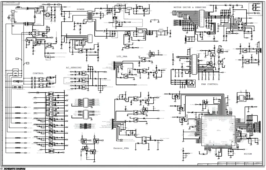 Samsung WD106UHSA Series User Manual: Schematic Diagram Explained 1 Main Control of Schematic Diagram layout.
