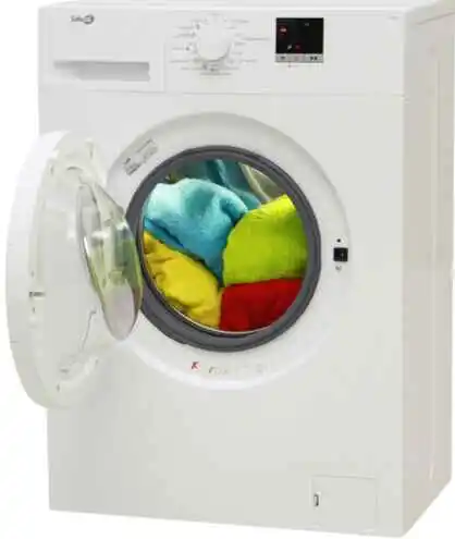 Saivod LST1058 front-load washing machine – 5 kg capacity, energy-efficient A++ model with 1000 rpm spin speed, compact design, and child safety lock