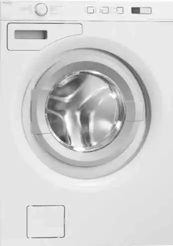 Asko W6444 Front-Load Washing Machine Manual 1 Asko W6444 front-load washing machine with stainless steel drum, energy-efficient design, and digital control panel.