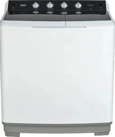 Defy Twin-Tub Washing Machine User Manual - Troubleshooting and Maintenance Guide 1 Defy Twin-Tub Washing Machine with dual-tub design for powerful washing and quick spin drying, manual and care guide.